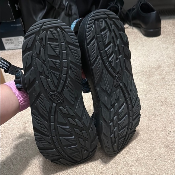 Chaco Black and Blue Sport Sandals with Adjustable Straps - Picture 6 of 6